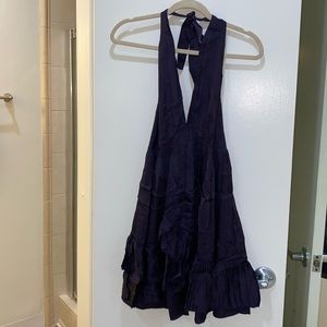 Miu Miu Rare Vintage Silk Purple Halter Mini Dress